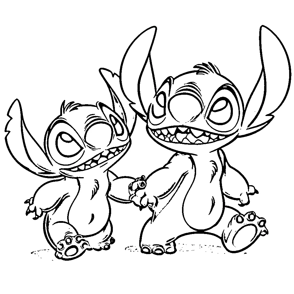 coloriage Nouveaux Stitch et dessin a imprimer 1