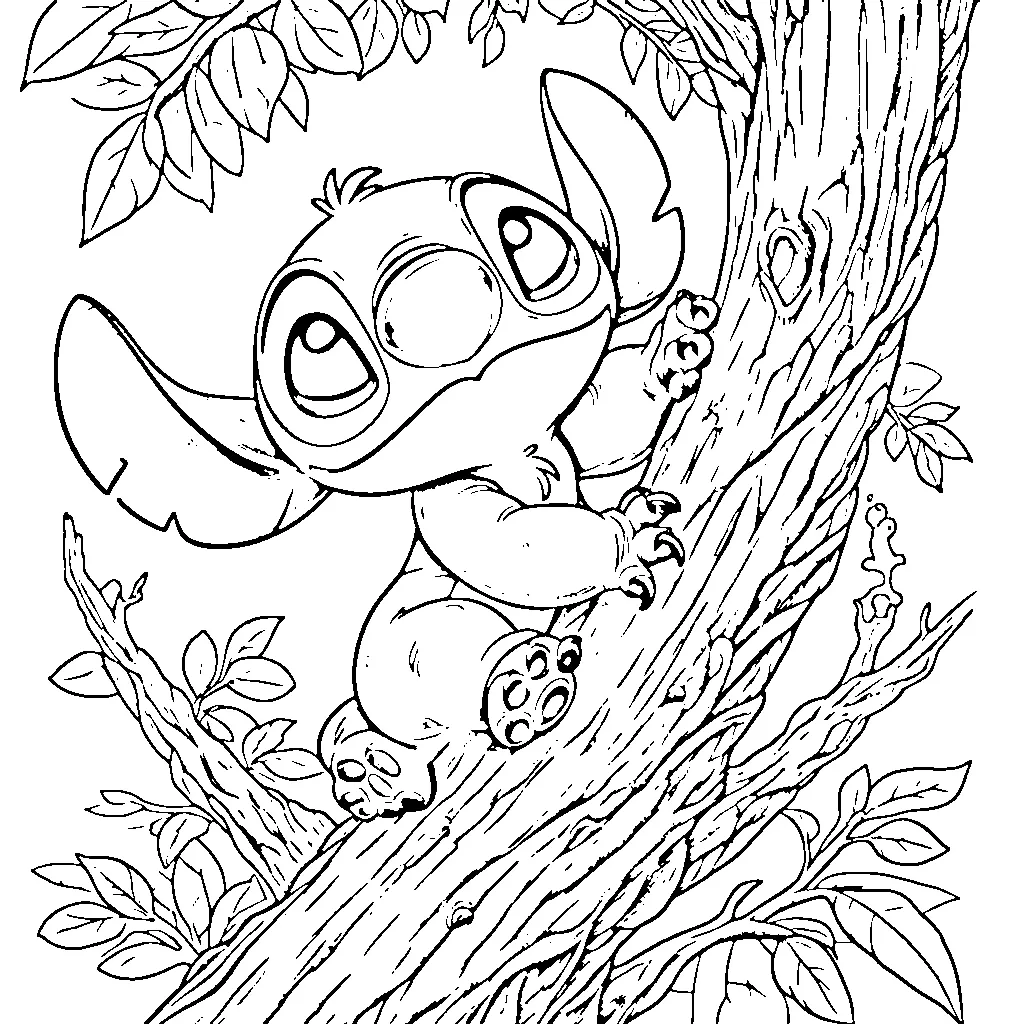 imprimer coloriage Nouveaux Stitch pour enfant