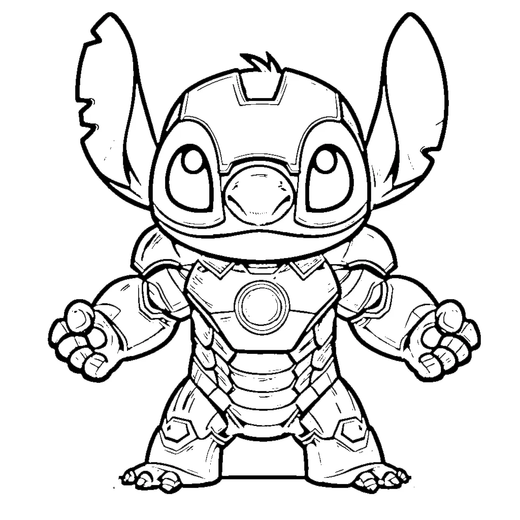 coloriage Nouveaux Stitch pour enfant de à imprimer