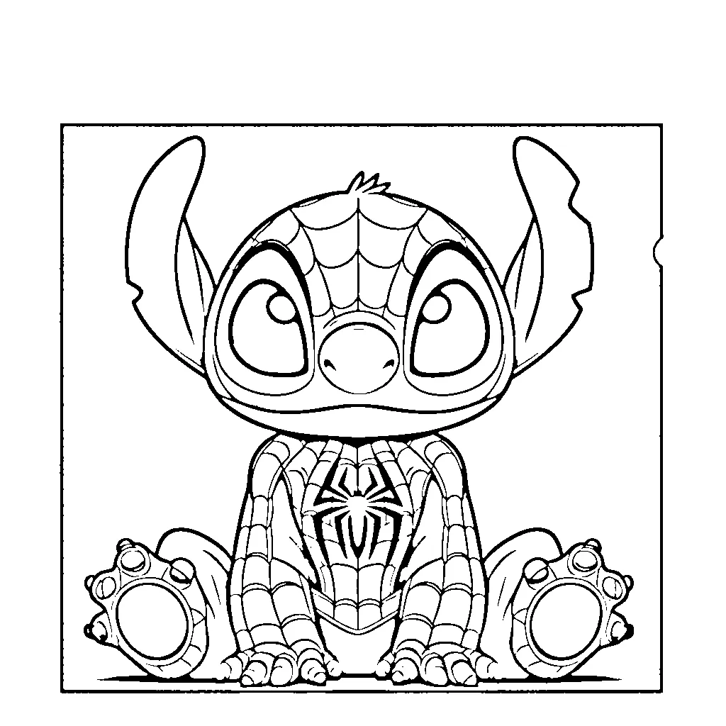 coloriage Nouveaux Stitch gratuit en ligne