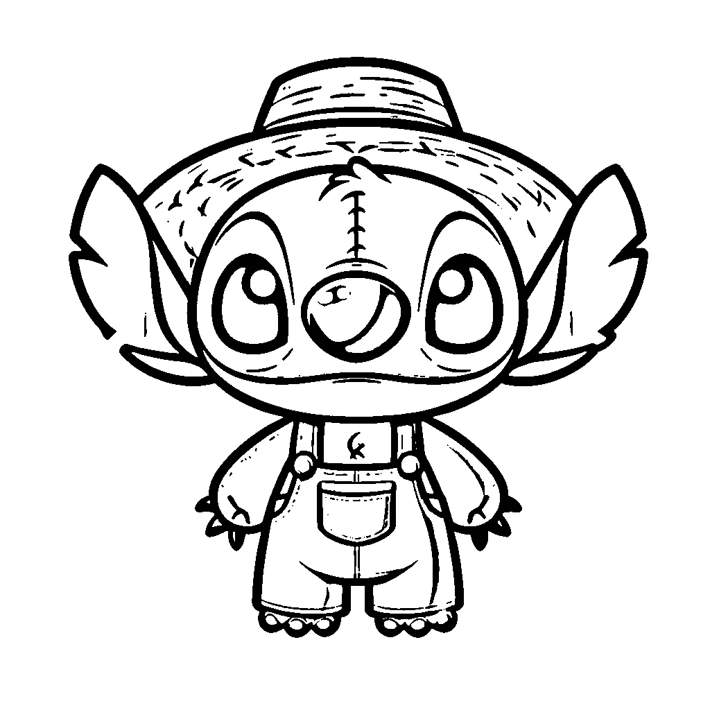 coloriage Nouveaux Stitch à imprimer pour enfant de 8 ans