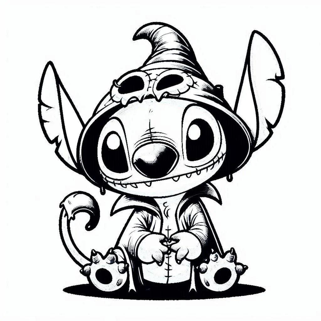 coloriage Nouveaux Stitch à imprimer pdf gratuit