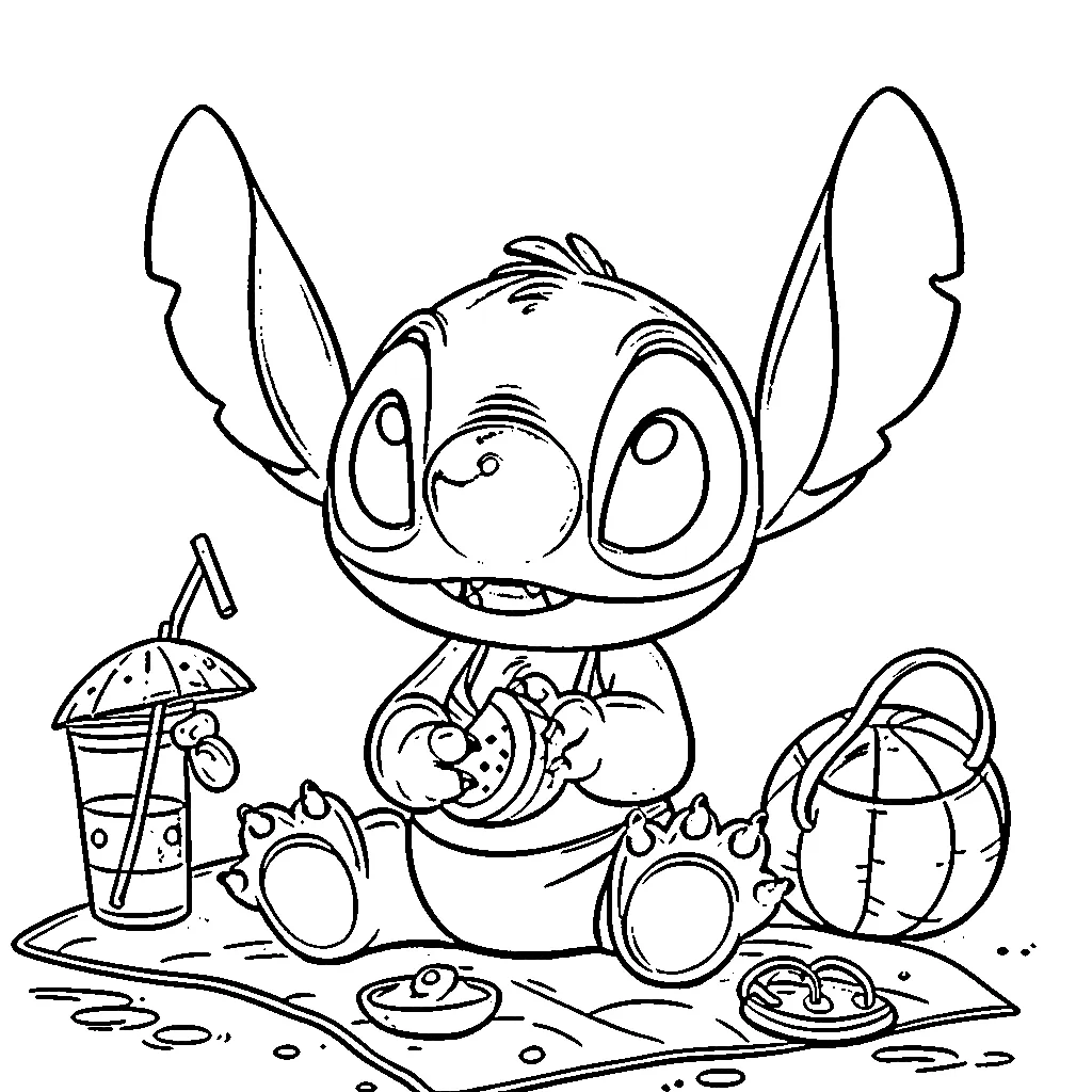 coloriage Nouveaux Stitch et decoupage a imprimer gratuit 2