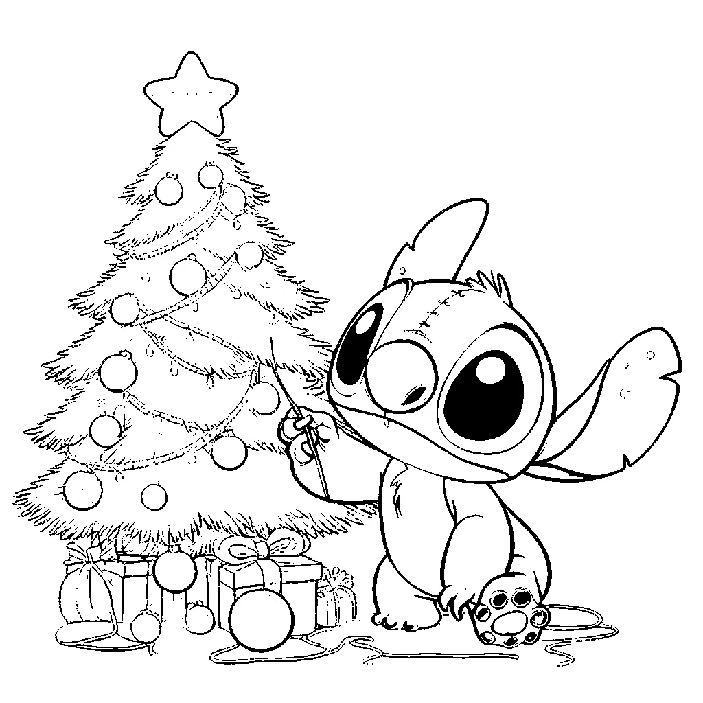 coloriage Nouveaux Stitch à imprimer gratuitement pdf