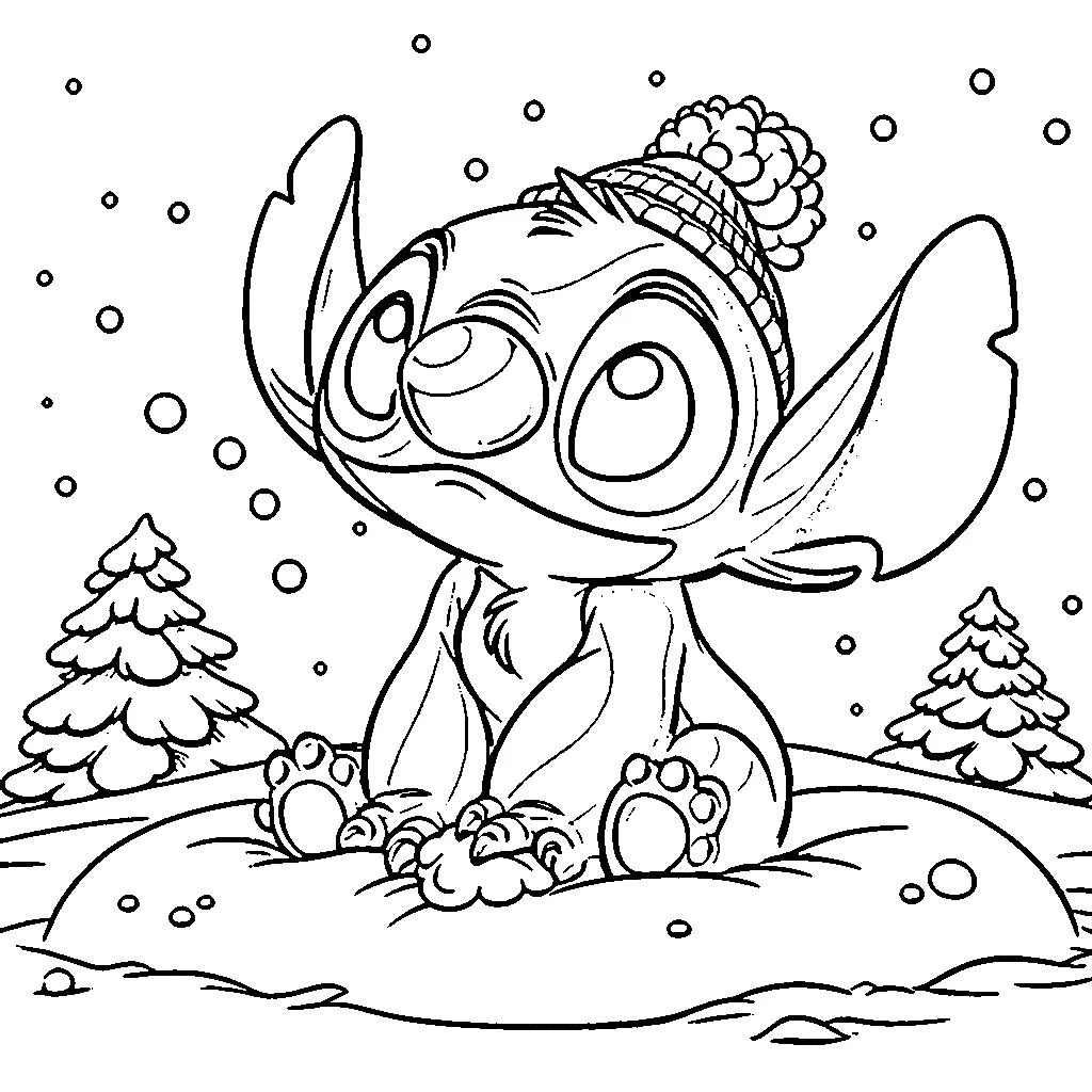 coloriage Nouveaux Stitch a imprimer gratuit 1