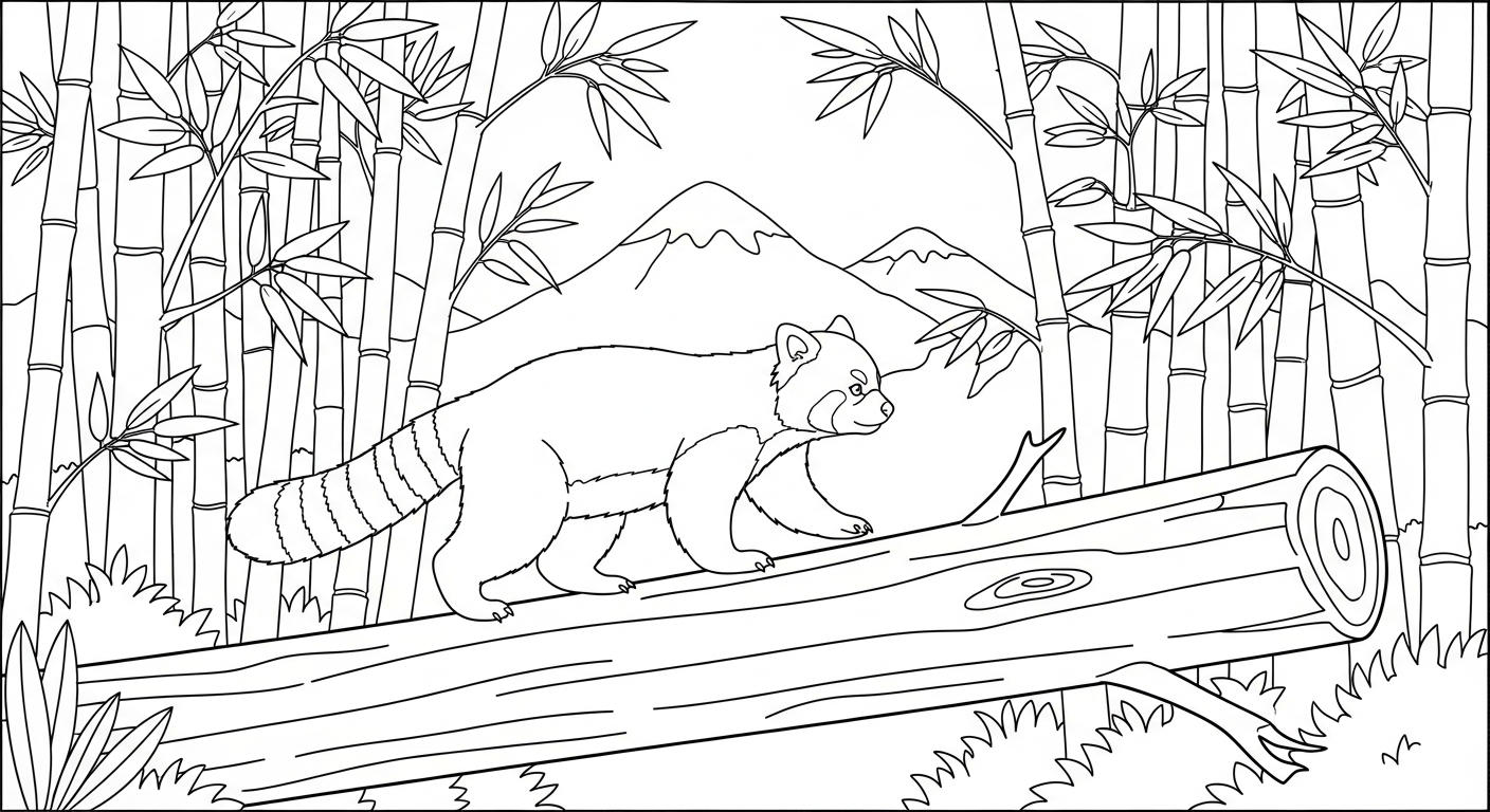 coloriage Panda Roux updated à imprimer pour enfant de 7 ans 1