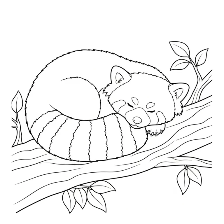 Coloriage Panda Roux