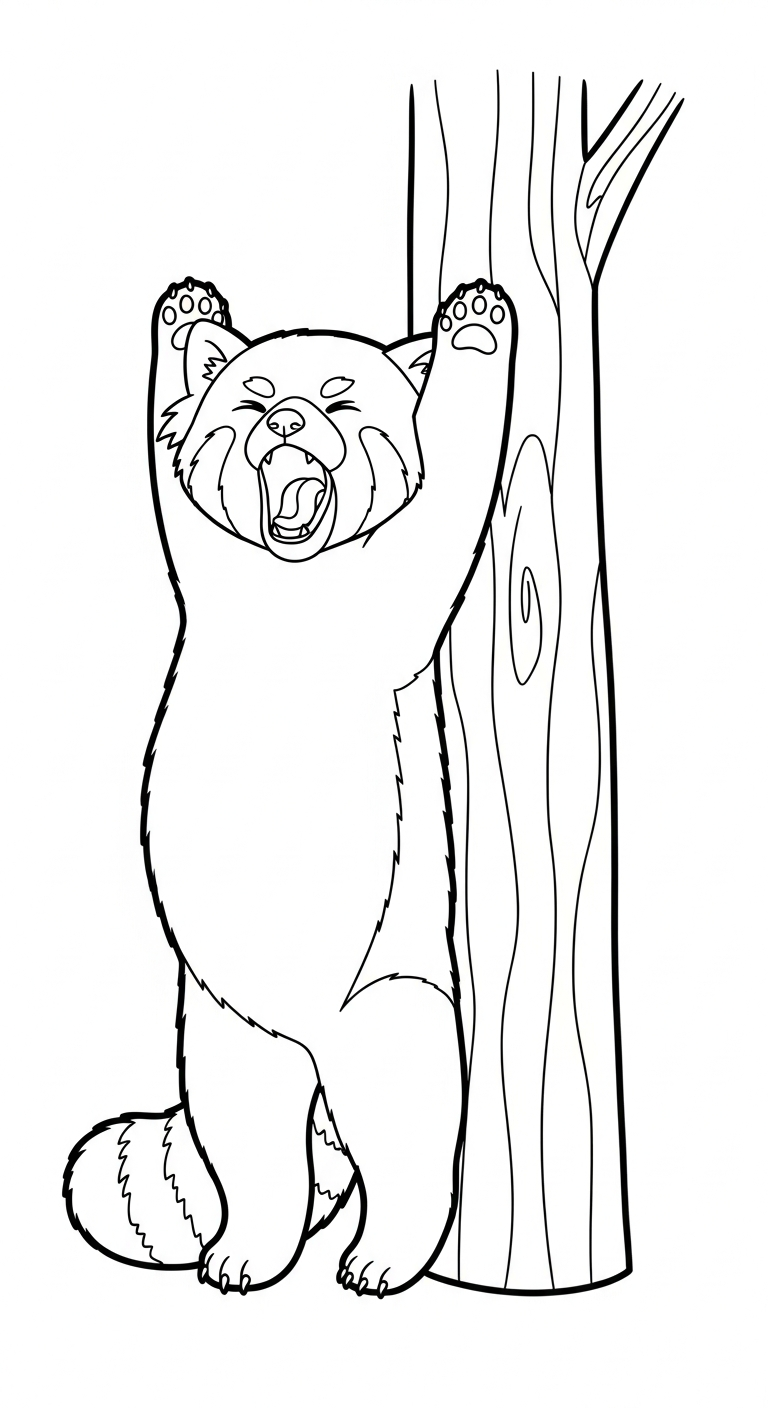 coloriage Panda Roux updated à imprimer pour enfant de 2 ans