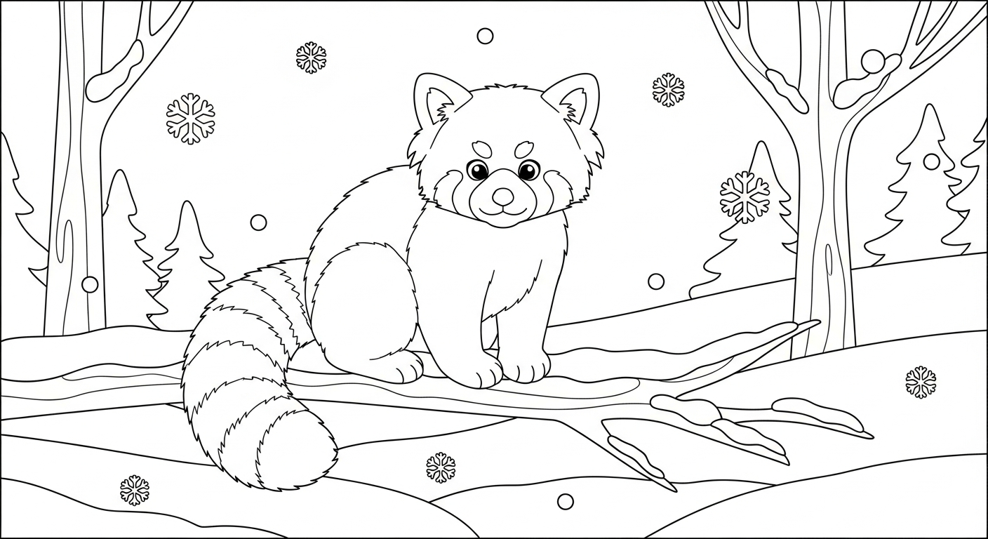 coloriage Panda Roux updated à imprimer pour enfant de 4 ans