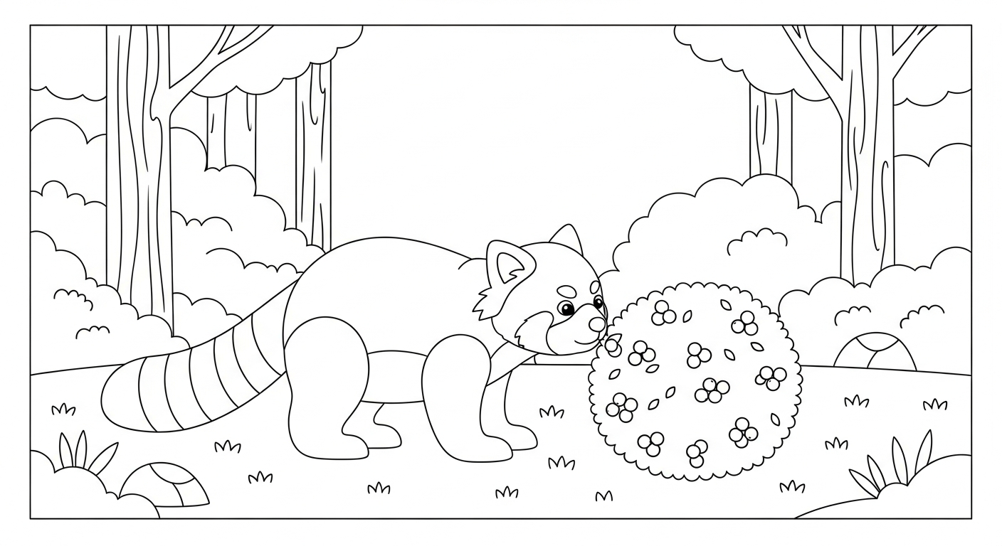 coloriage Panda Roux updated pour enfants a imprimer