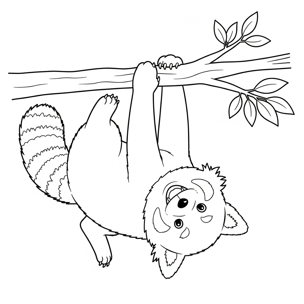 coloriage Panda Roux updated à imprimer pour enfant de 12 ans