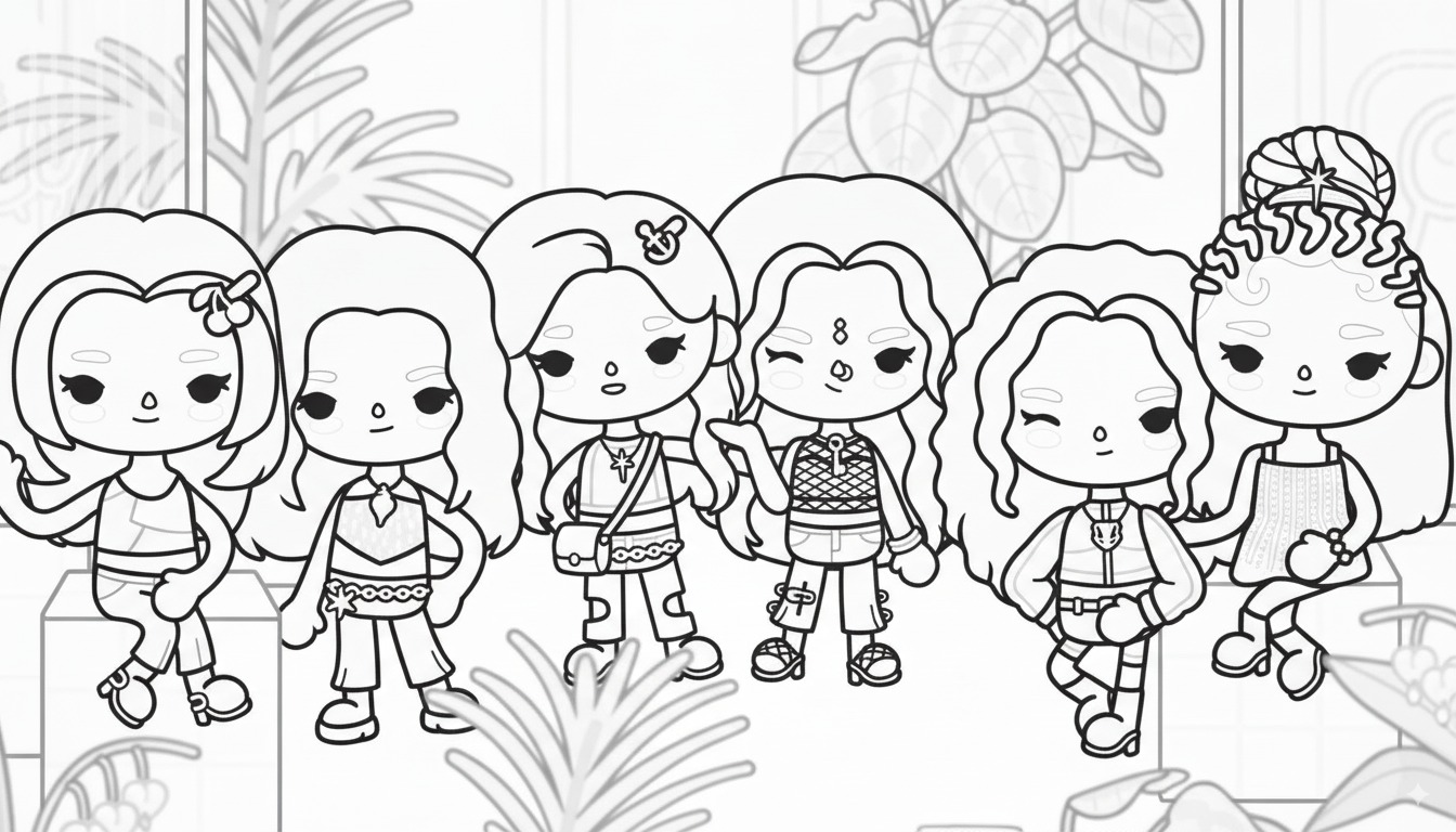 coloriage Toca Boca update à imprimer pdf gratuit