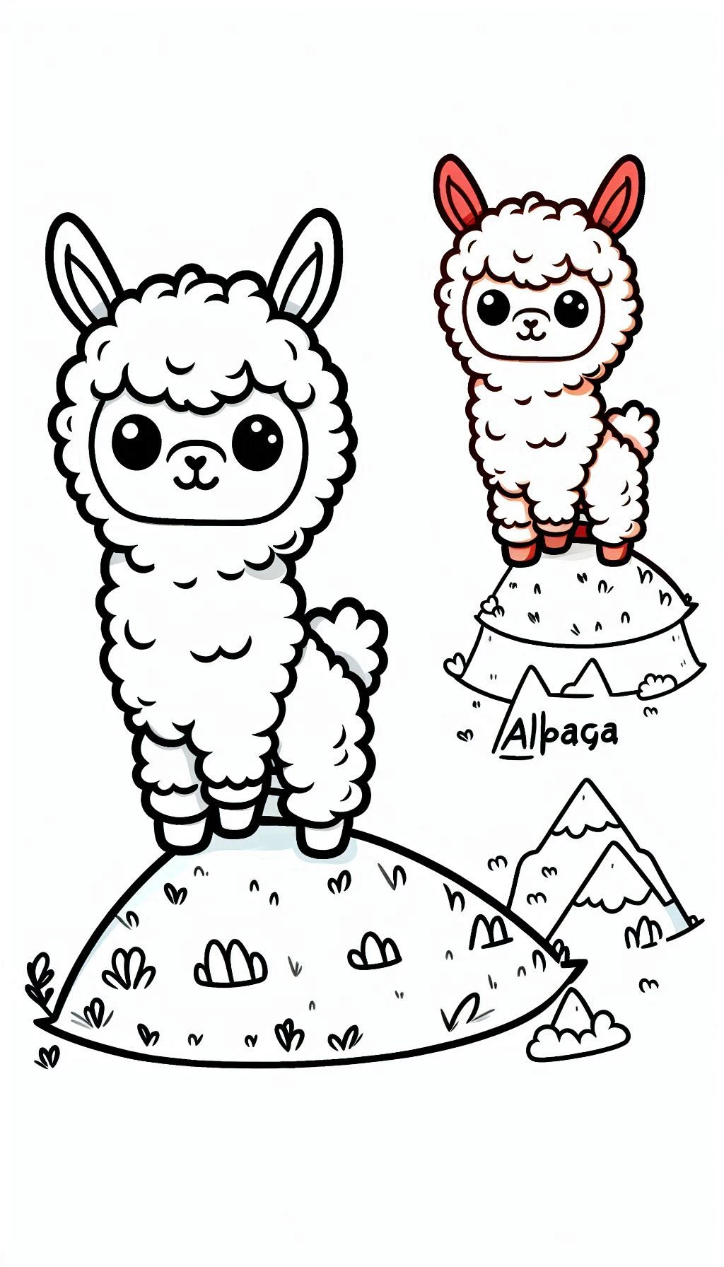 coloriage Alpaga en ligne pour enfant