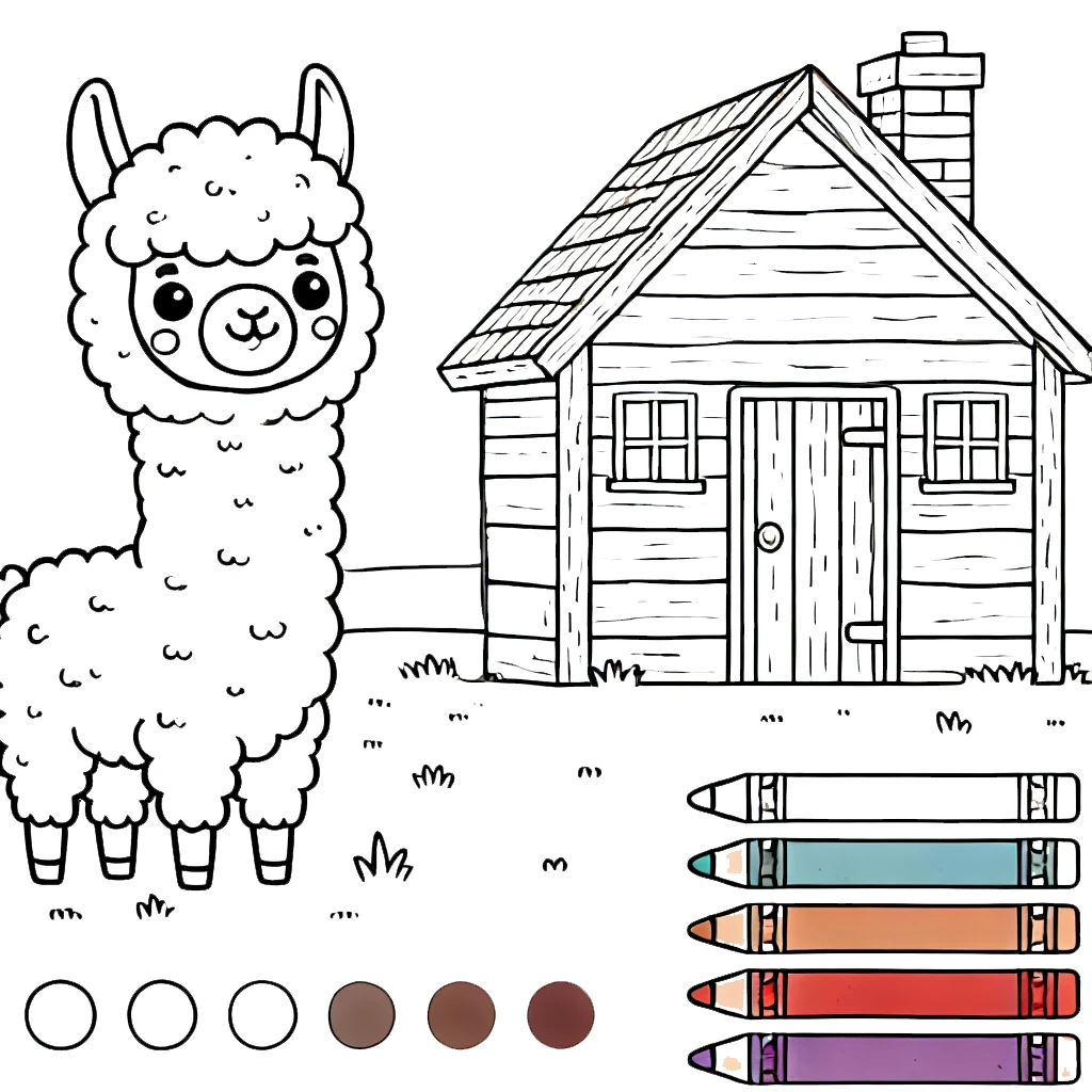 coloriage Alpaga a imprimer gratuit