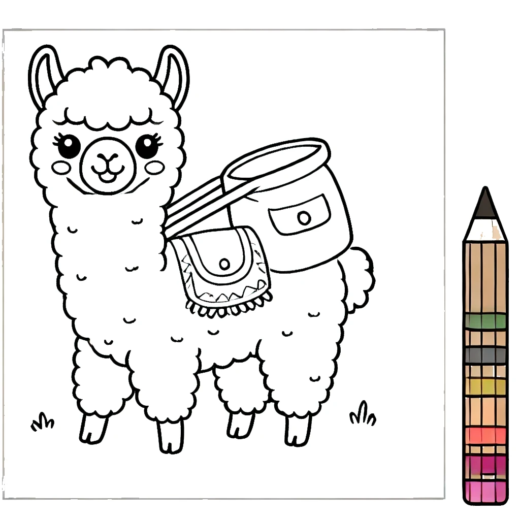 coloriage Alpaga en ligne