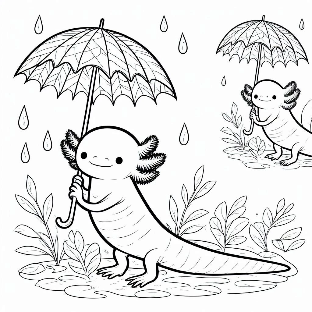 télécharger coloriage Axolotl gratuit