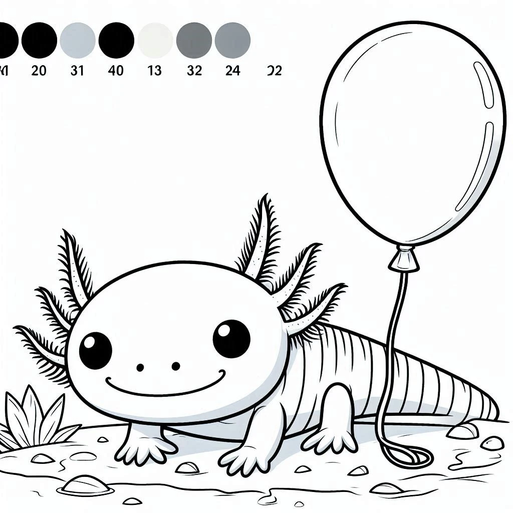 coloriage Axolotl à imprimer gratuitement 1