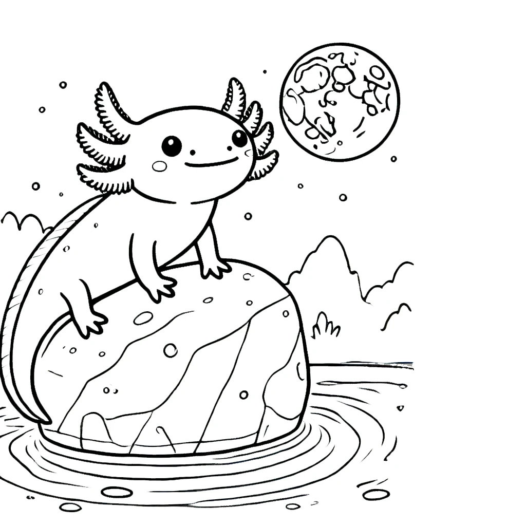 coloriage Axolotl pour enfant