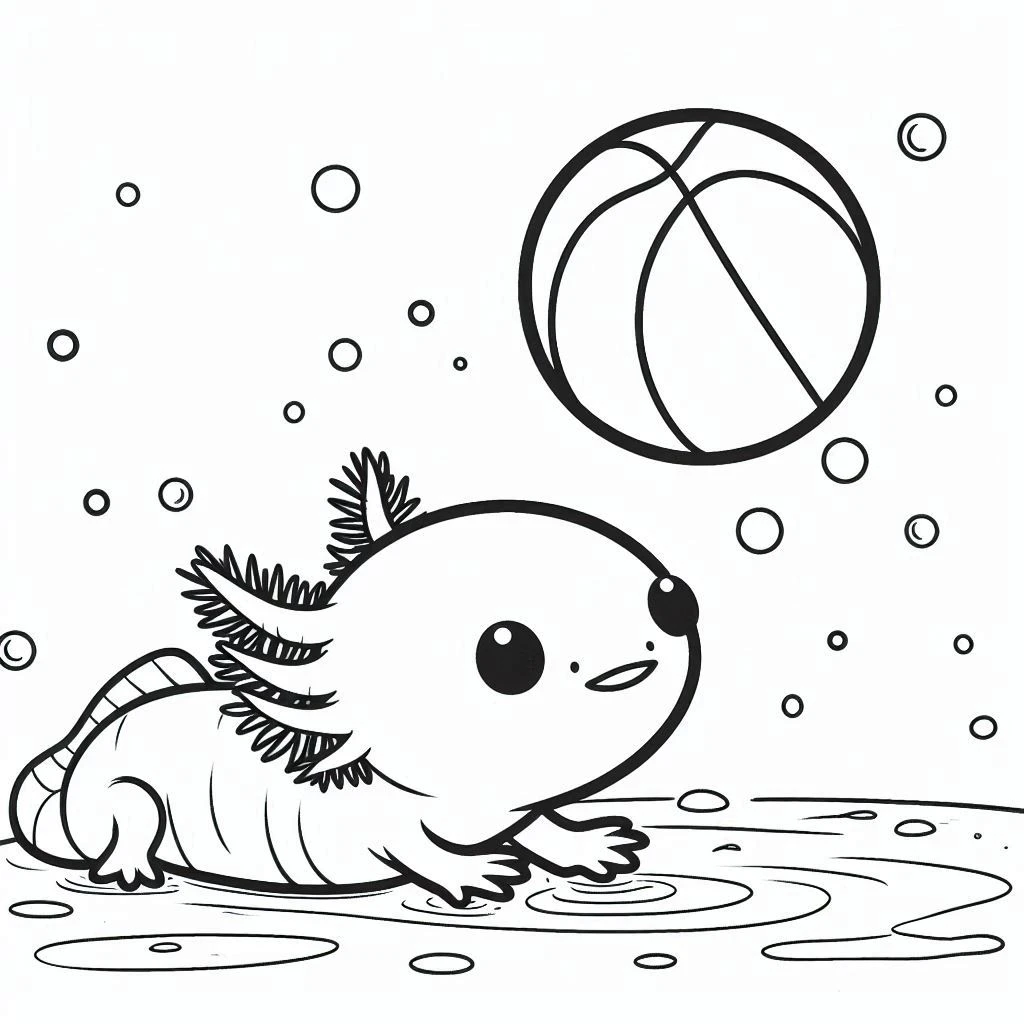 coloriage Axolotl pour enfants