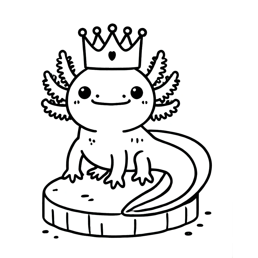 coloriage Axolotl a imprimer gratuit