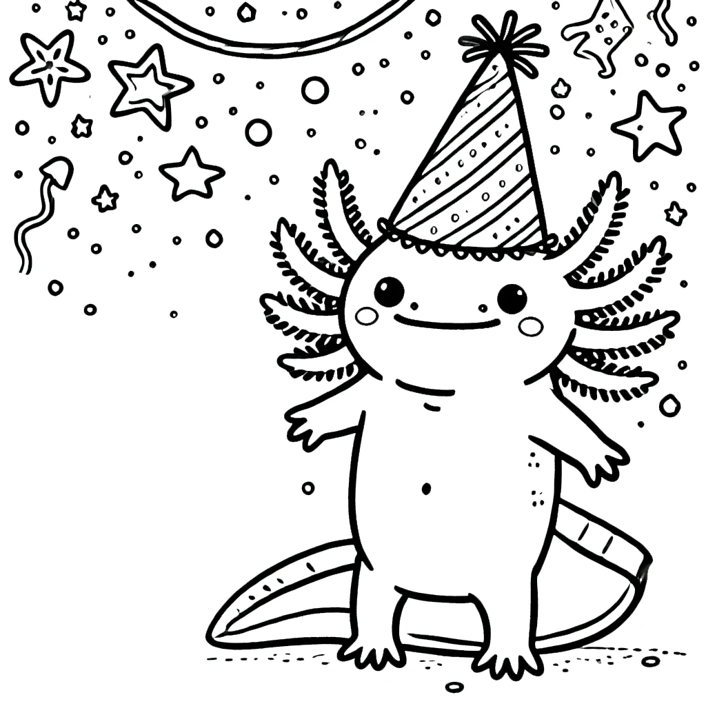 coloriage Axolotl à imprimer pdf 1