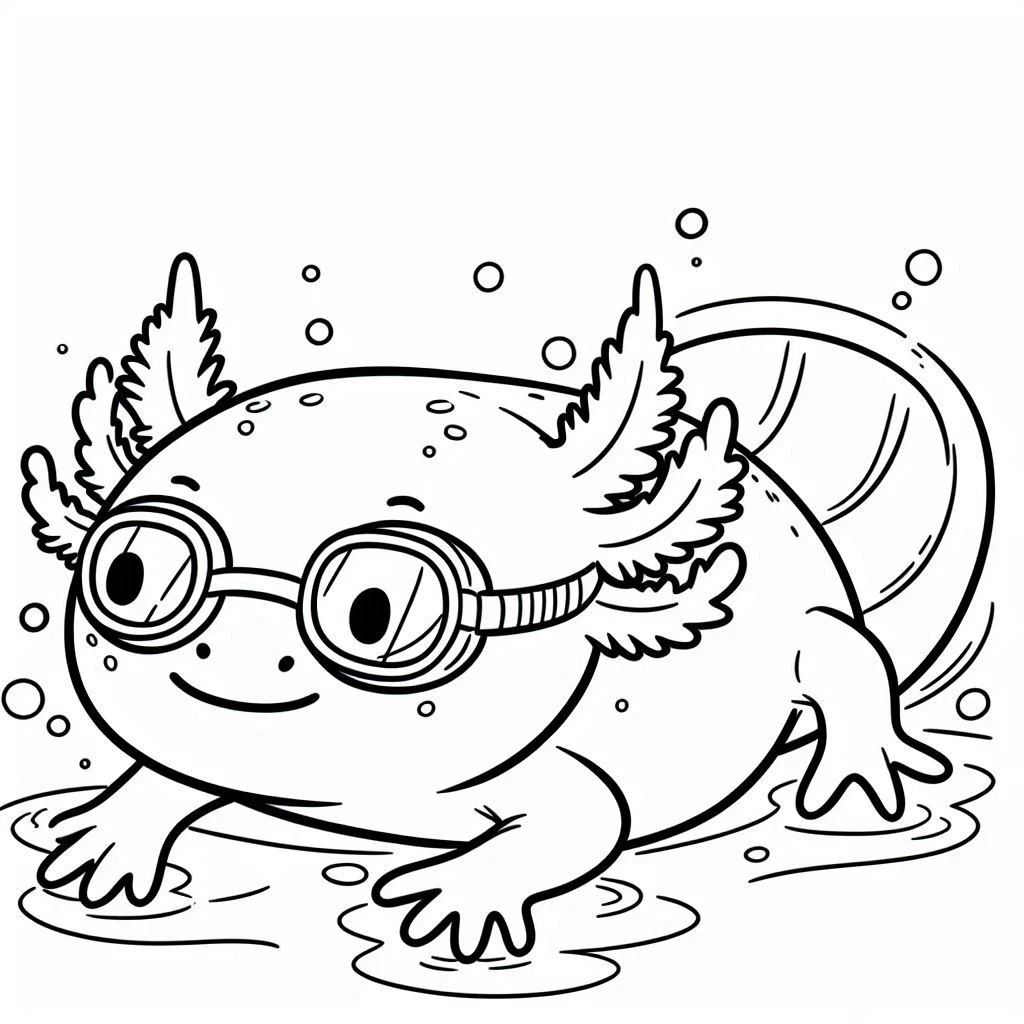 coloriage Axolotl à imprimer pdf