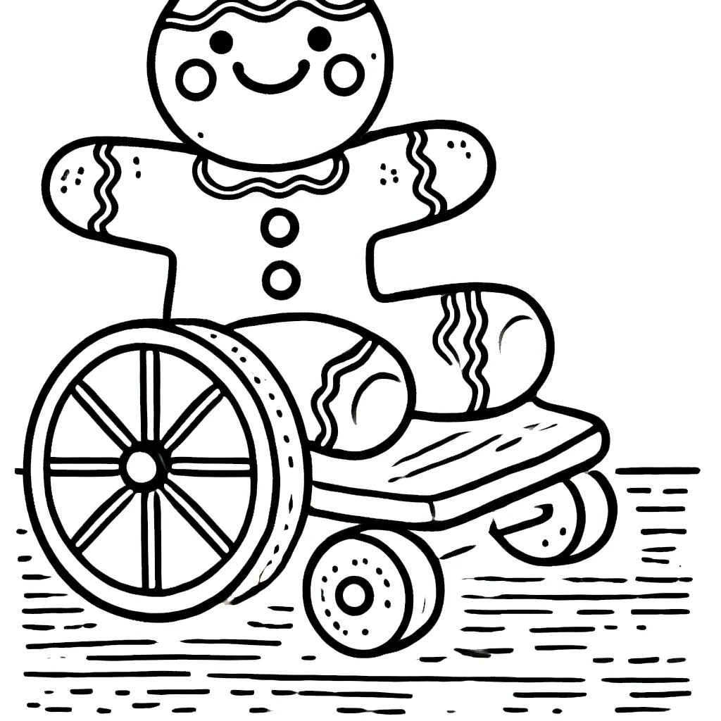 coloriage Bonhomme en pain d’épice à imprimer pour enfant de 8 ans 1