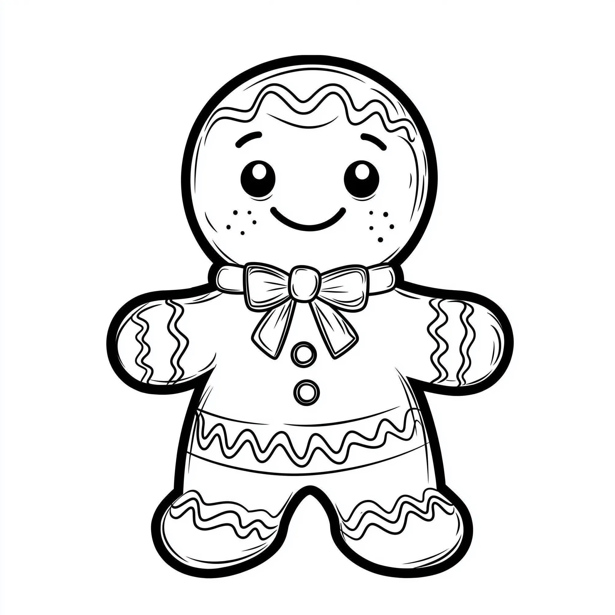 imprimer coloriage Bonhomme en pain d’épice 1