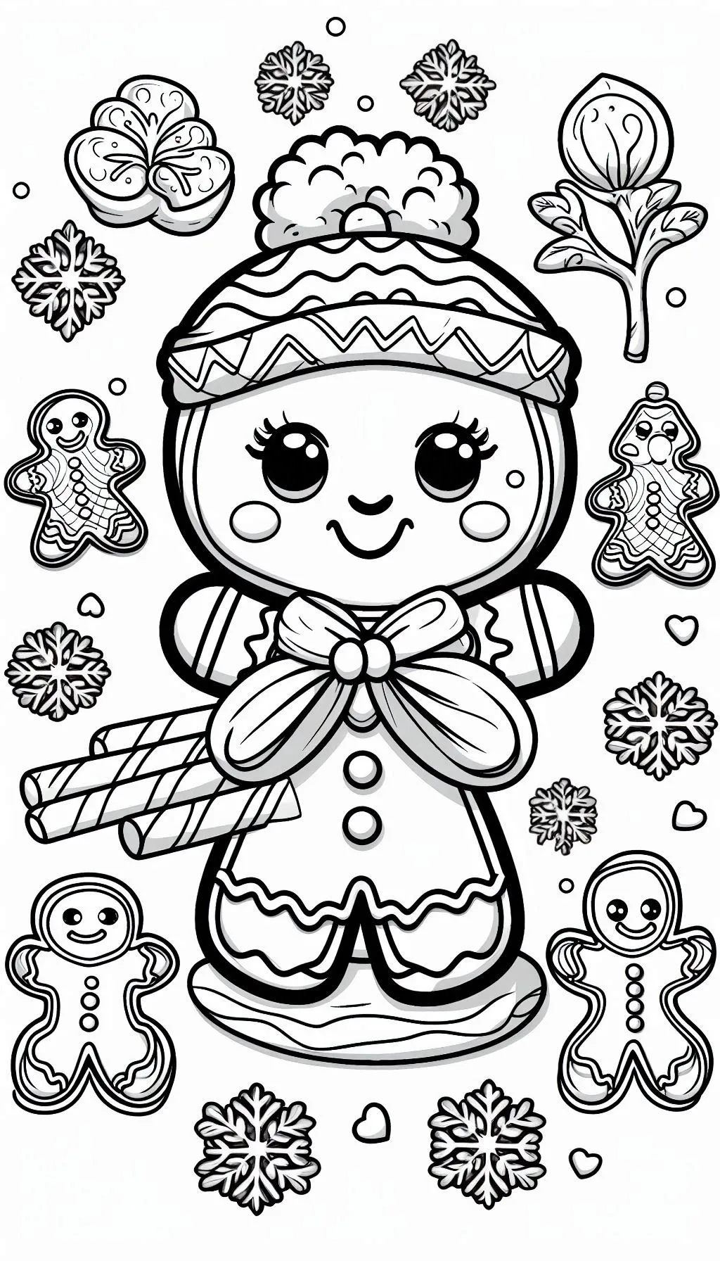 coloriage Bonhomme en pain d’épice pour enfants a imprimer gratuit