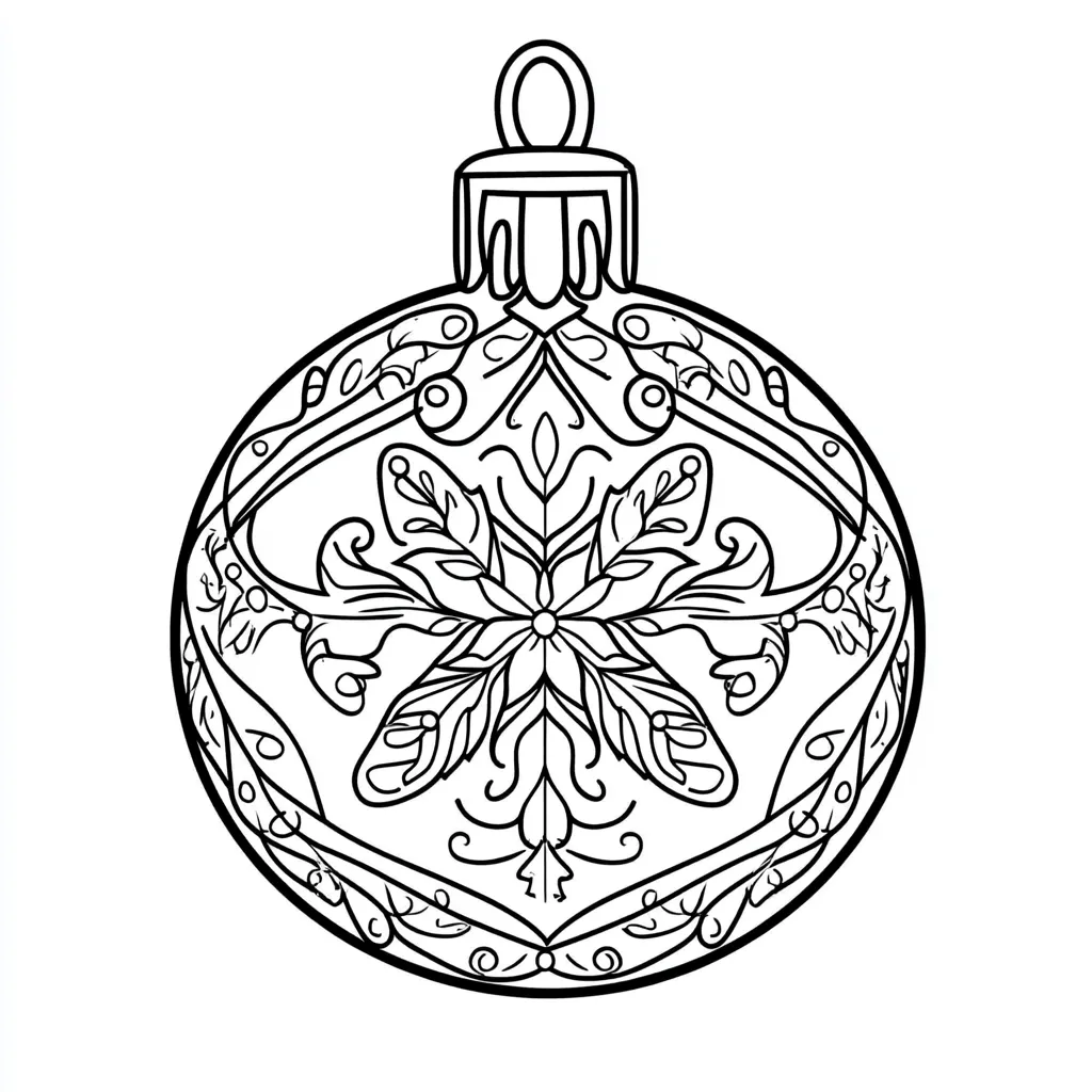 coloriage Boule De Noel à imprimer pdf