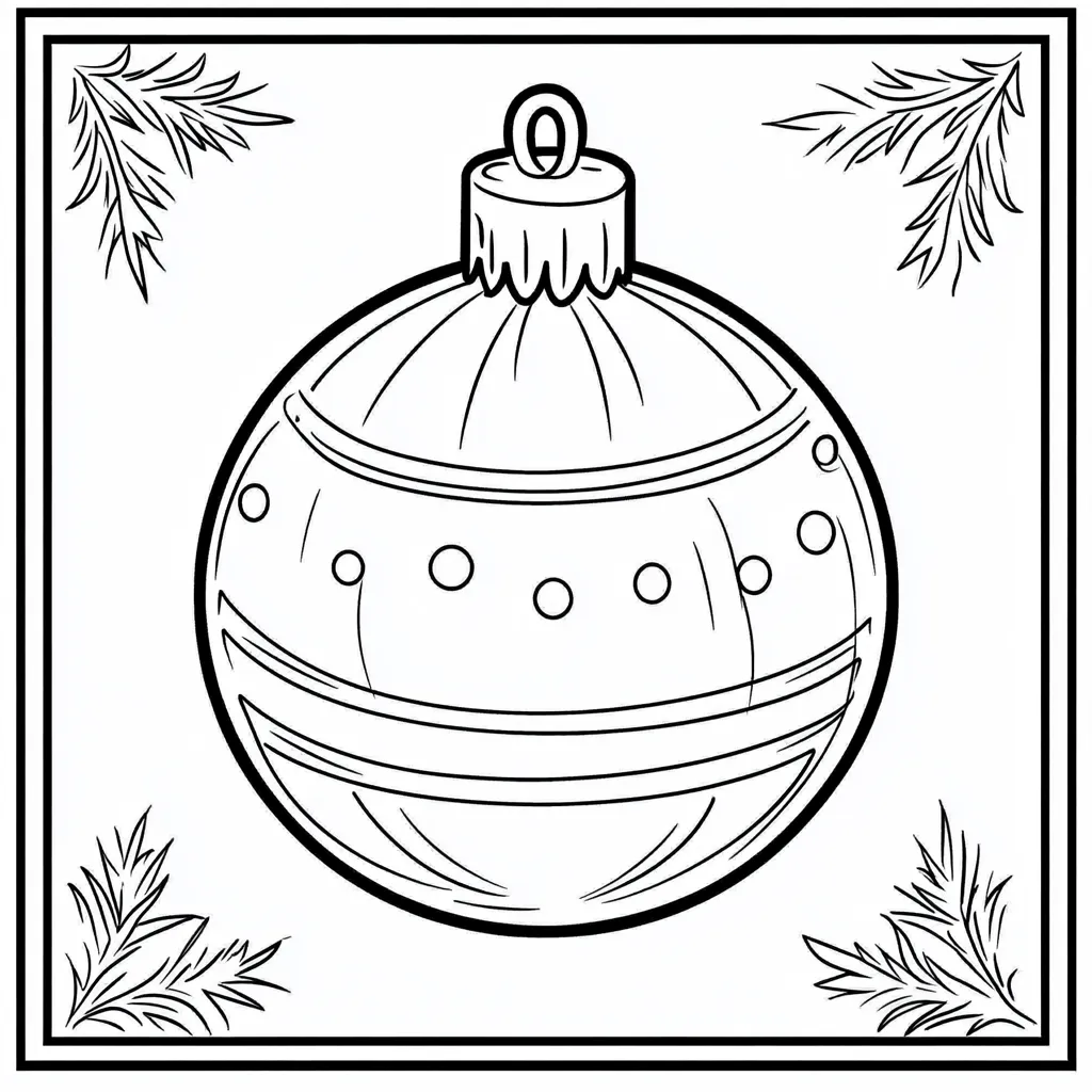 coloriage Boule De Noel pour enfants