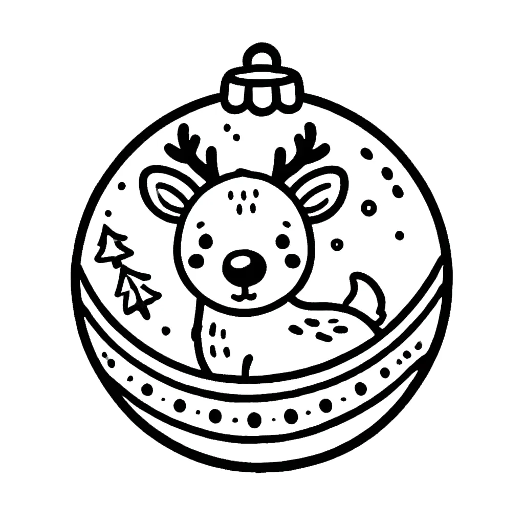 coloriage Boule De Noel pour enfant de 5 ans