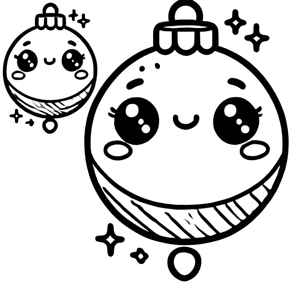 coloriage Boule De Noel pour enfant de 10 ans