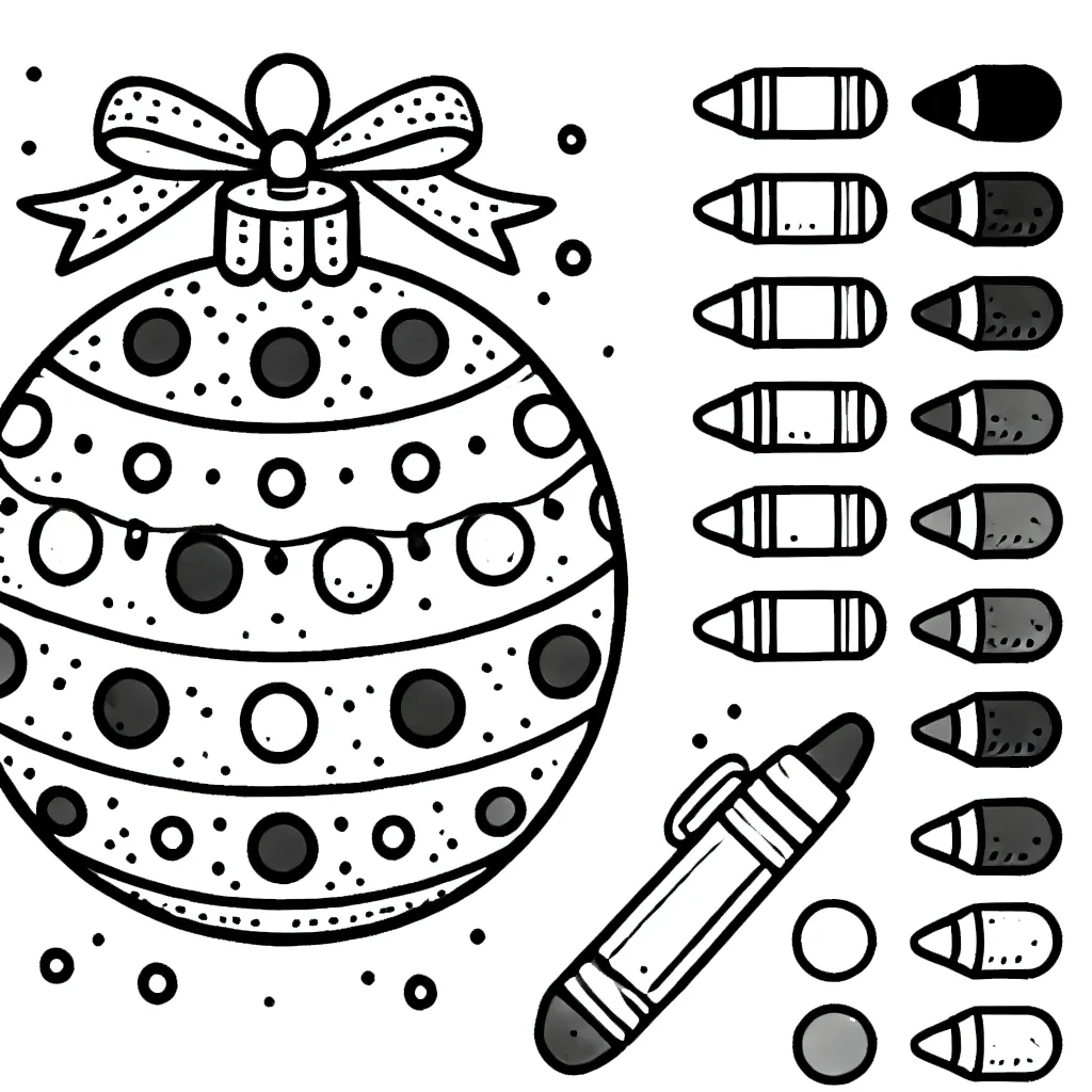 coloriage Boule De Noel à imprimer pour enfants