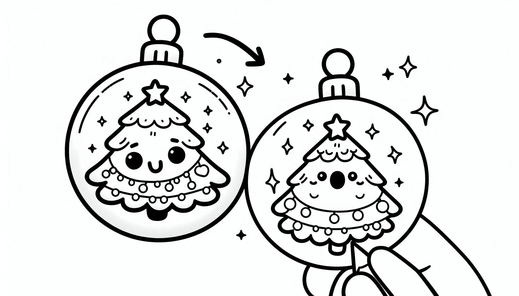 coloriage Boule De Noel pour enfant de 8 ans