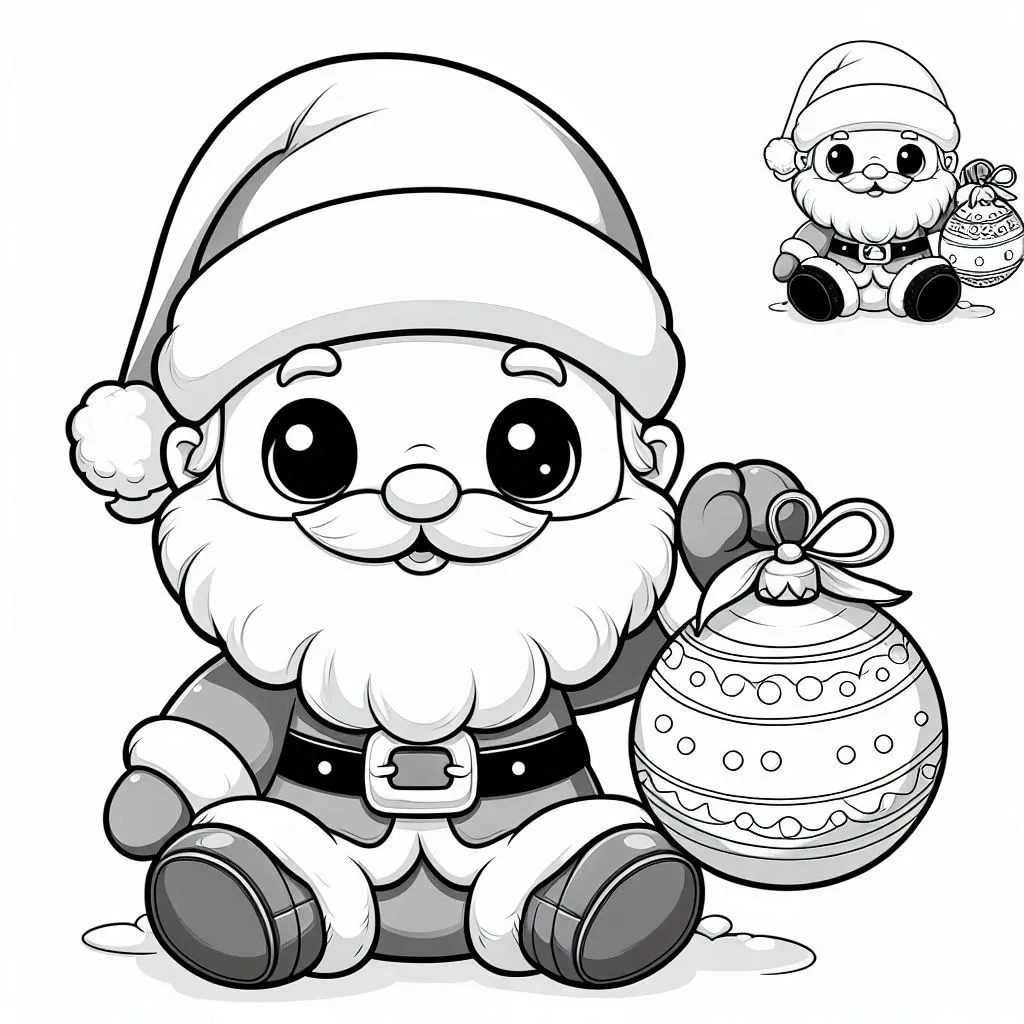 coloriage Boule De Noel pour enfants à imprimer