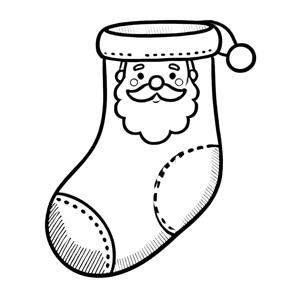 coloriage Chaussette de Noel à imprimer pour enfant de 7 ans 3