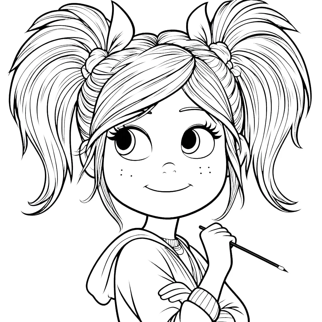 coloriage Cindy Lou pour enfant de 2 ans