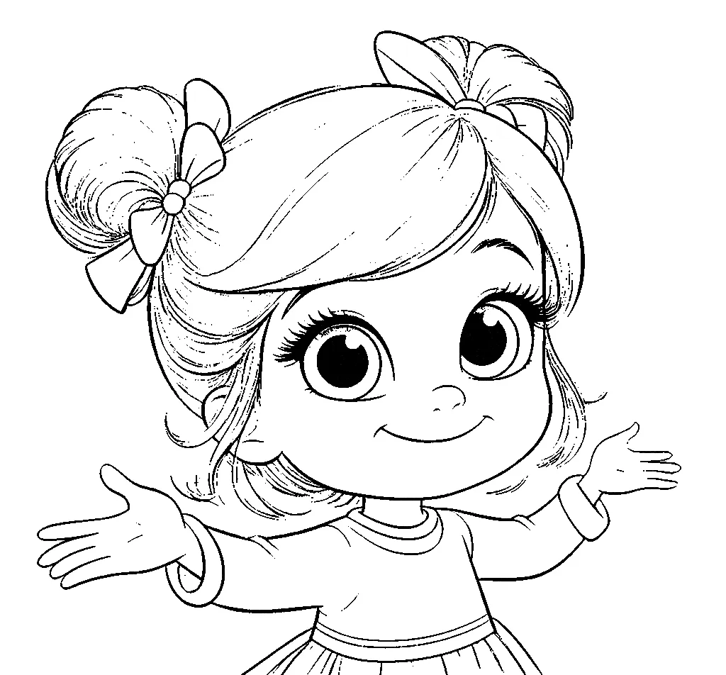 coloriage Cindy Lou gratuit à imprimer 1