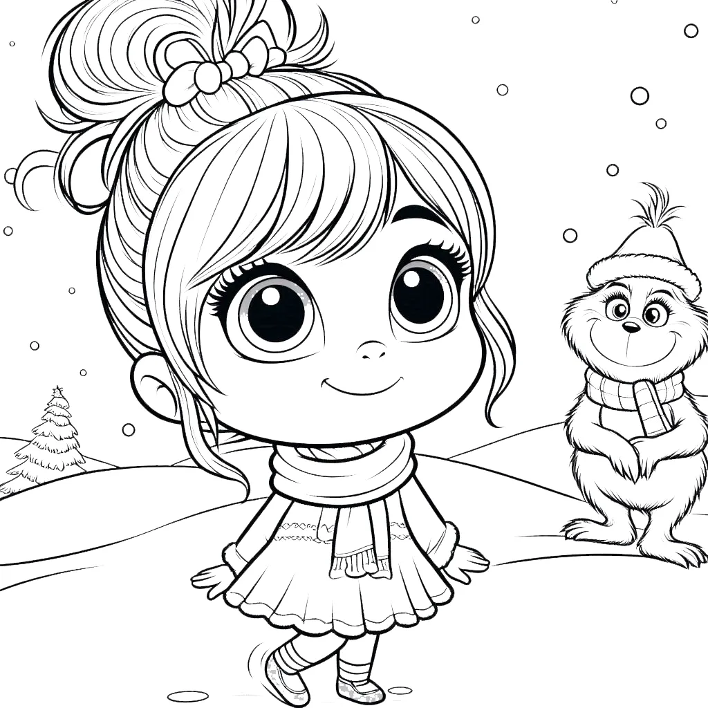 coloriage Cindy Lou à imprimer pdf gratuit 1