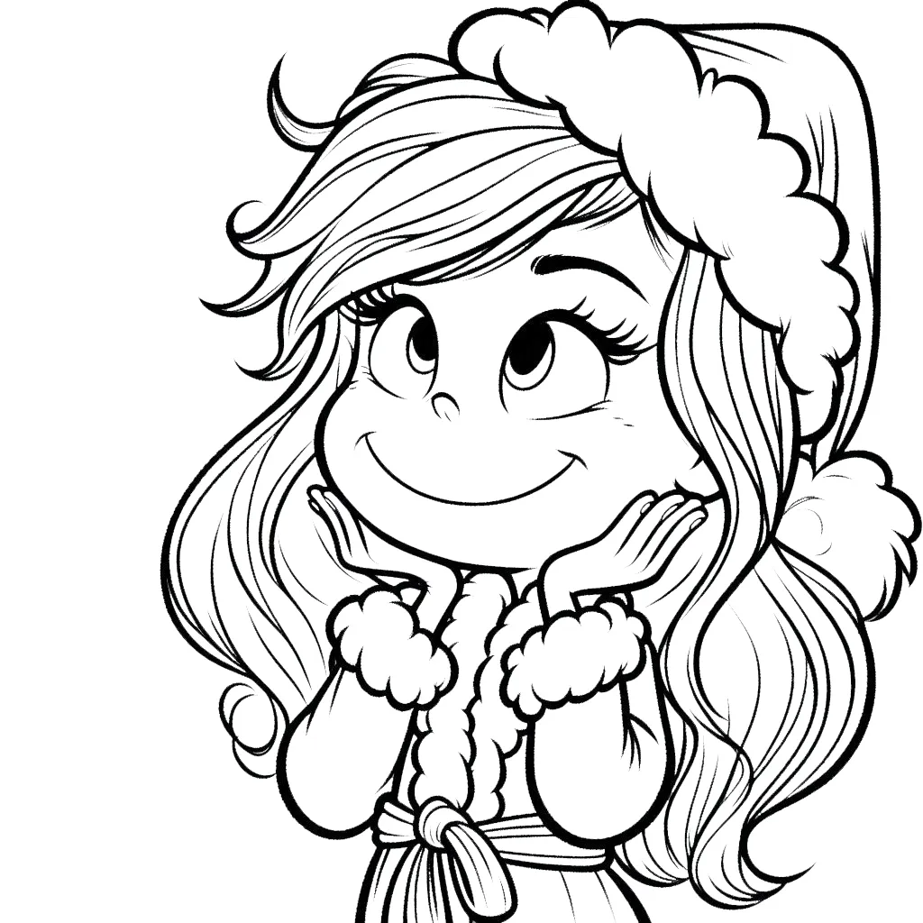 coloriage Cindy Lou pour enfant de 5 ans