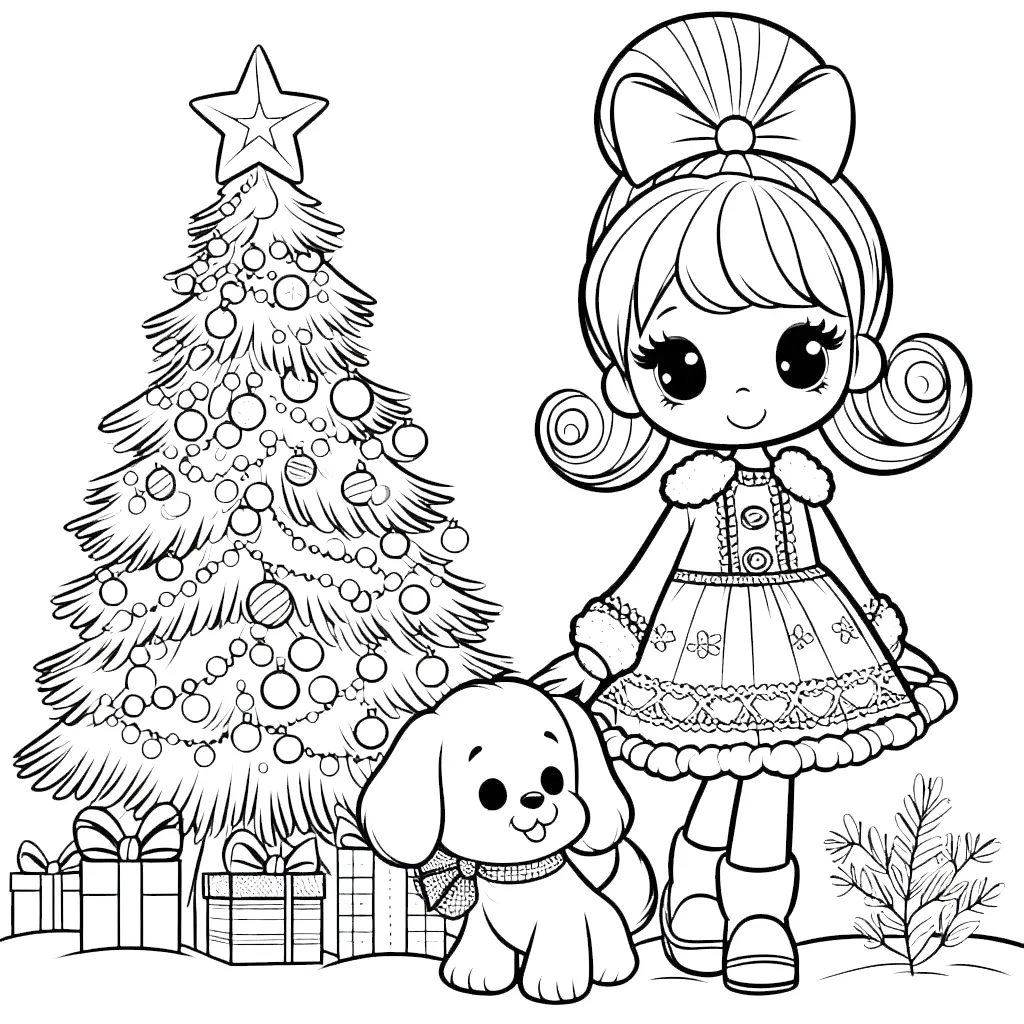 coloriage Cindy Lou pour enfant de 2 ans 1