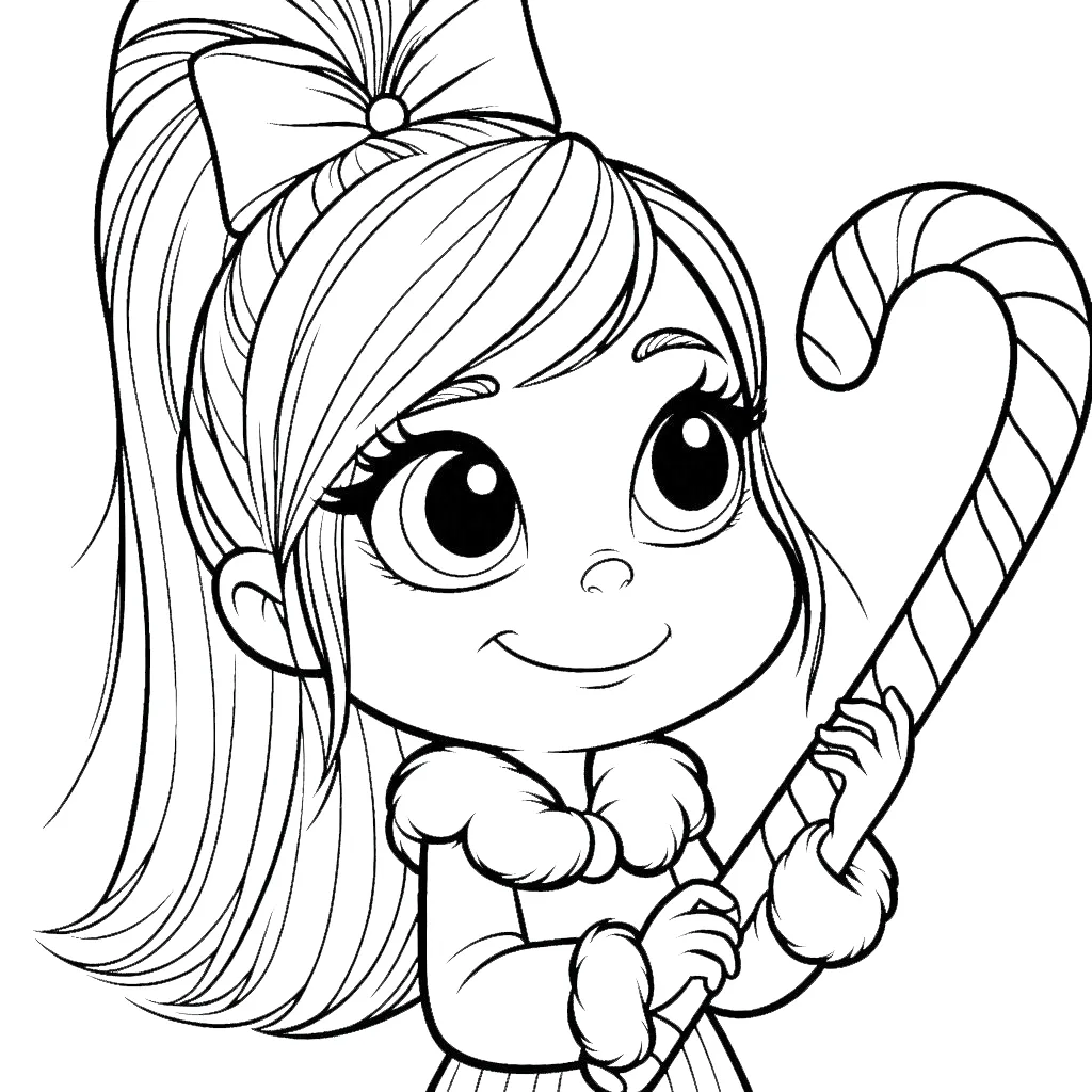 imprimer coloriage Cindy Lou gratuit