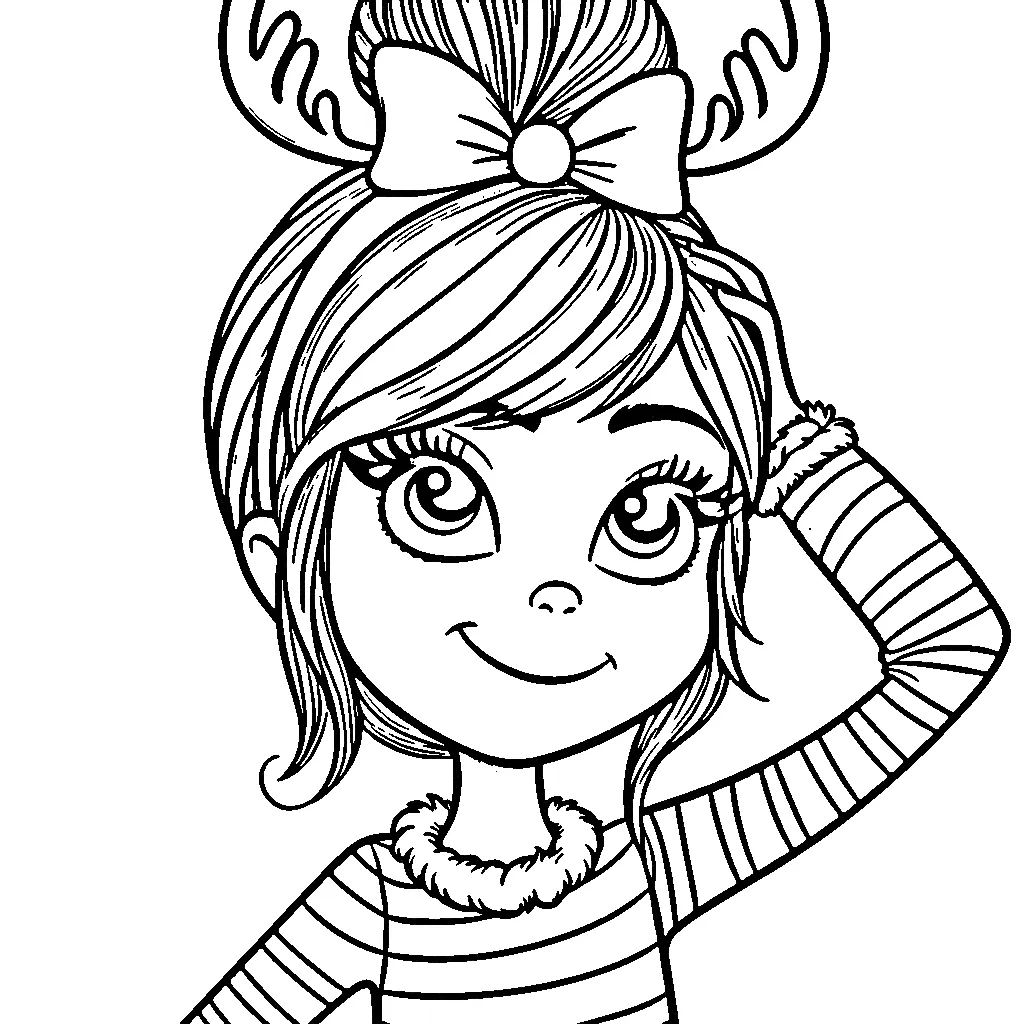 coloriage Cindy Lou pour enfant à imprimer