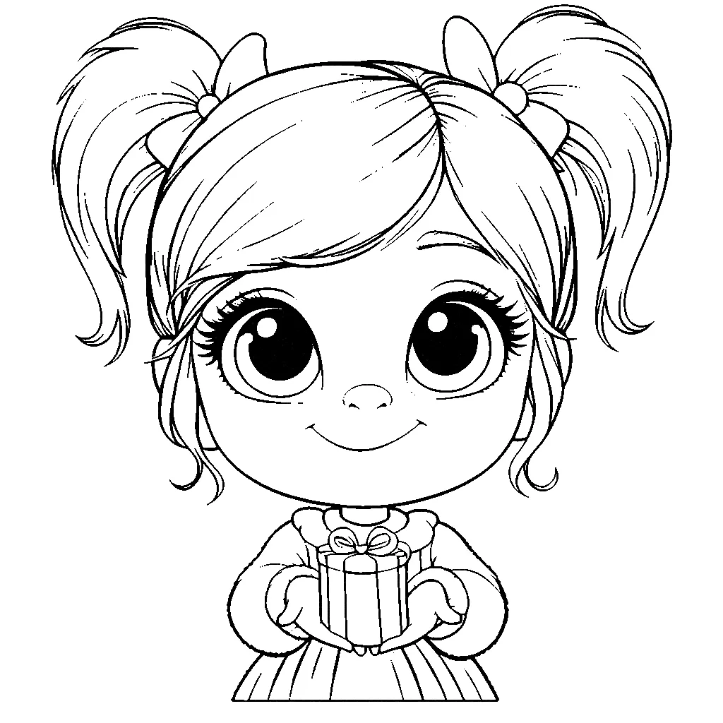 coloriage Cindy Lou et apprentissage