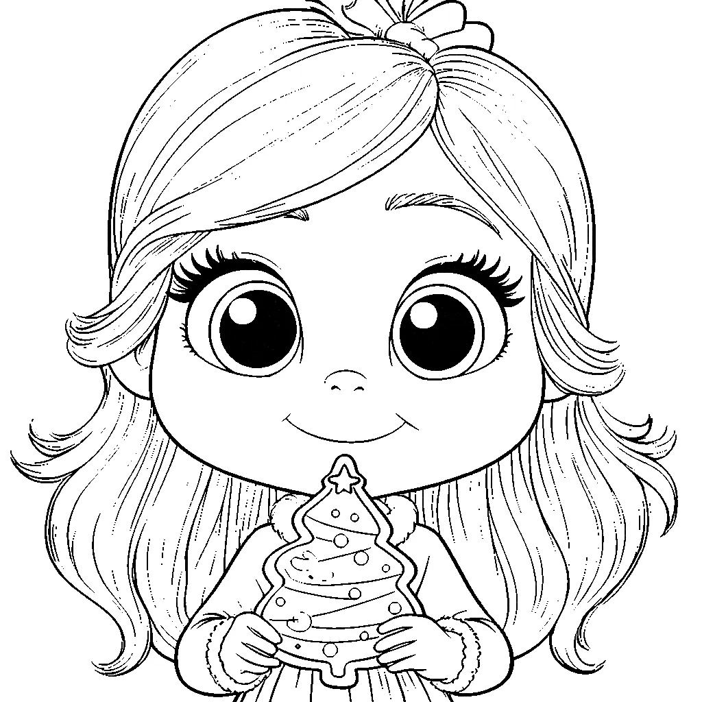 coloriage Cindy Lou gratuit a imprimer 1