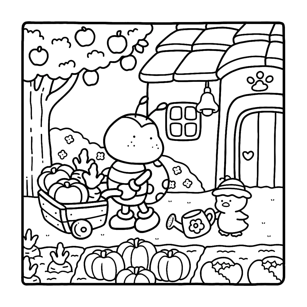 coloriage Coco Wyo et apprentissage 1