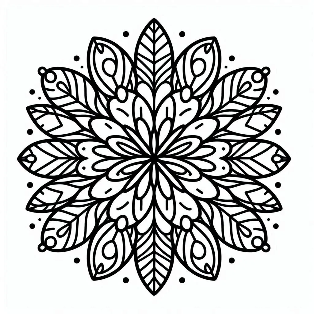 coloriage Flocon de Neige pour enfant de 4 ans