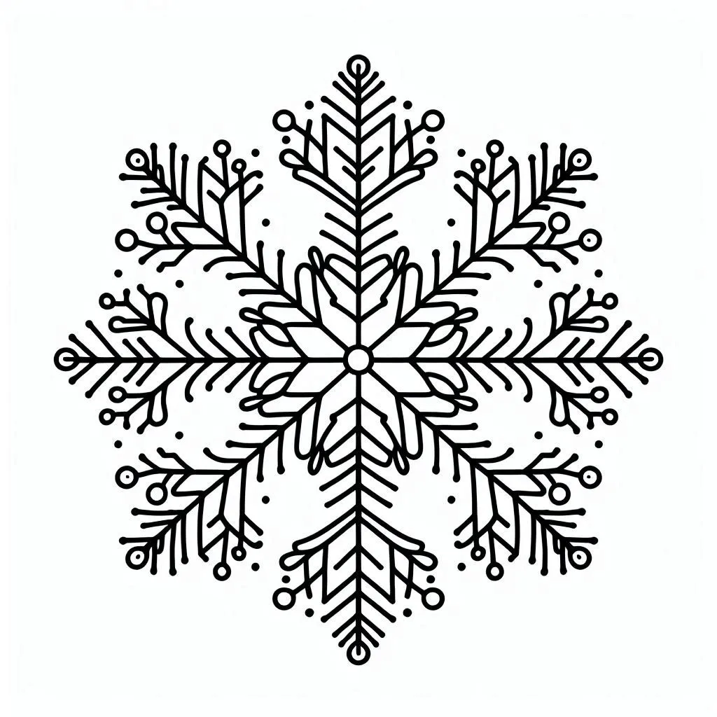 imprimer coloriage Flocon de Neige gratuit 1