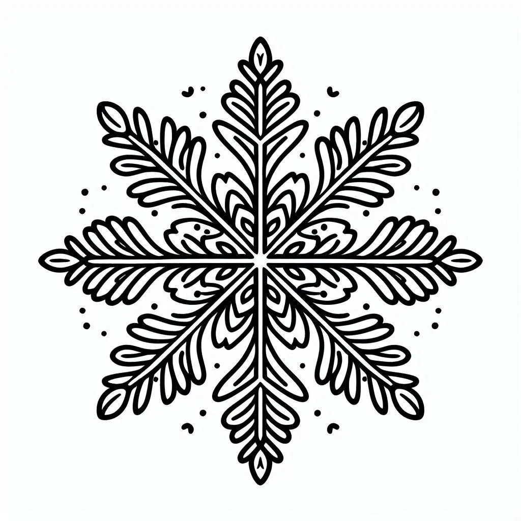 coloriage Flocon de Neige à imprimer gratuitement pdf